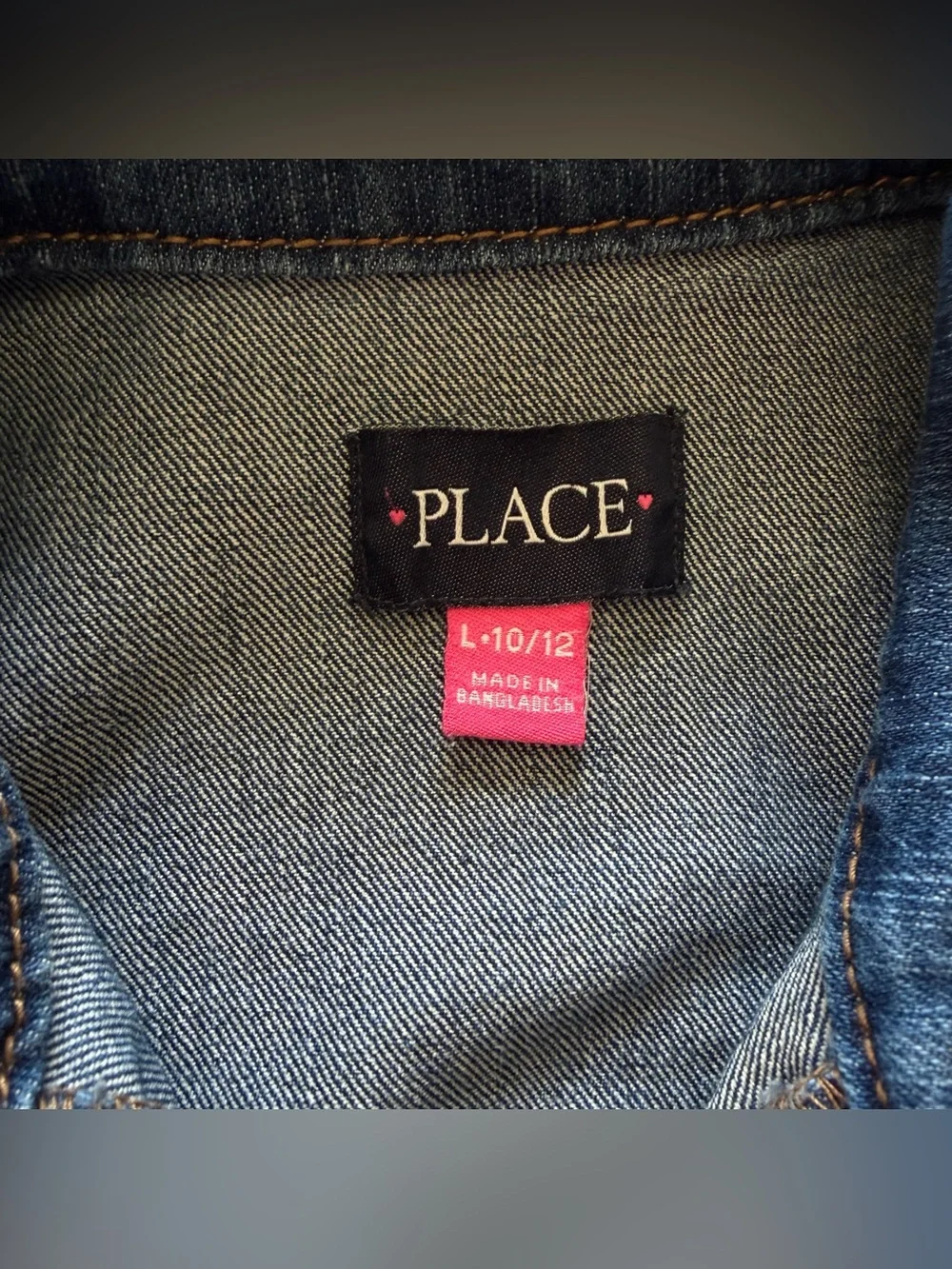 Children’s Place Girls Blue Denim Jean Jacket Size Large 10/12